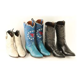 Three Pairs Cowboy Boots