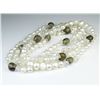 Image 1 : Stylish Freshwater Pearl & Smoky Topaz Necklace