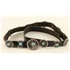 Image 1 : Sterling & Turquoise Sand Cast Concho Belt