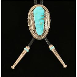 Turquoise & Sterling Bolo Tie