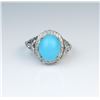 Image 2 : Gorgeous Turquoise & Diamond Vintage Design Ring