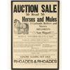 Image 1 : Vintage Horse Auction Poster