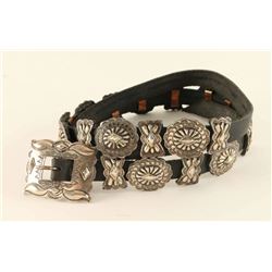 Simple All Sterling Concho Belt