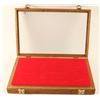 Image 1 : Oak Red Velvet Lined Display Case