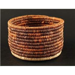 Small Papago Basket with Dogs