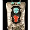 Image 2 : Vintage Bolo with Turquoise, Coral & Sterling