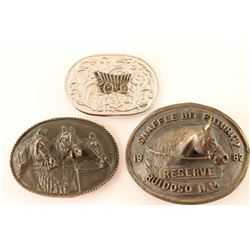 Lot of 3 Western Belt Buckles