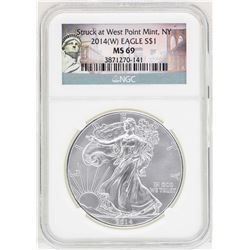 2014-W $1 American Silver Eagle Coin NGC MS69