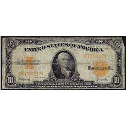 1922 $10 Gold Certificate Note