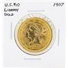 Image 1 : 1907 $10 Liberty Head Eagle Gold Coin