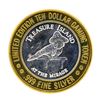 Image 2 : .999 Silver Treasure Island Las Vegas $10 Casino Gaming Token Limited Edition