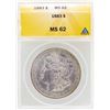 1883 $1 Morgan Silver Dollar Coin ANACS MS62