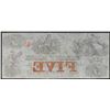 Image 2 : 1836 $5 The Valley Bank of Maryland Obsolete Bank Note