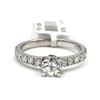 14KT White Gold 1.06 ctw Round Cut Diamond Engagement Ring