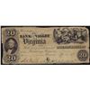 Image 1 : 1856 $20 Bank of the Valley Virginia Obsolete Bank Note