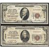Image 1 : Set of 1929 $10 & $20 San Francisco CA National Currency Notes CH# 13044