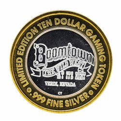 .999 Silver Boomtown Hotel & Casino Verdi, NV $10 Limited Edition Gaming Token