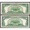 Image 2 : Lot of (2) 1953A $5 Legal Tender Notes