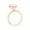 Image 4 : 14KT Rose Gold 3.12 ctw Aquamarine Solitaire Ring