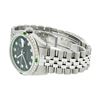 Image 2 : Rolex Mens Stainless Steel Black Diamond and Emerald Datejust Wristwatch