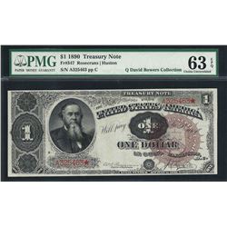 1890 $1 Treasury Note Fr.347 PMG Choice Uncirculated 63EPQ