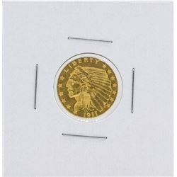 1911 $2 1/2 Indian Head Quarter Eagle Gold Coin