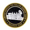 Image 2 : .999 Silver Railroad Pass Casino Henderson, Nevada $10 Limited Edition Gaming To
