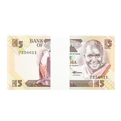 Pack of (90) Zambia 5 Kawacha Uncirculated Notes