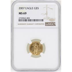 2007 $5 American Gold Eagle Coin NGC MS69