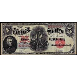 1907 $5 Woodchopper Legal Tender Note