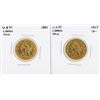 Lot of 1881 & 1907-D $5 Liberty Head Half Eagle Gold Coins