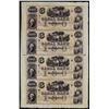 Image 1 : Uncut Sheet of $100 Canal Bank New-Orleans Obsolete Notes