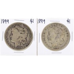 Lot of (2) 1899-S $1 Morgan Silver Dollar Coins