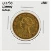 1881 $10 Liberty Head Eagle Gold Coin
