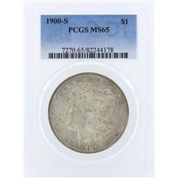 1900-S $1 Morgan Silver Dollar Coin PCGS MS65