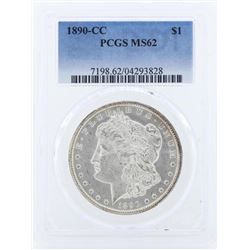 1890-CC $1 Morgan Silver Dollar Coin PCGS MS62