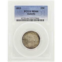 1893 Isabella Commemorative Quarter Coin PCGS MS66