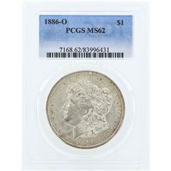 1886-O $1 Morgan Silver Dollar Coin PCGS MS62