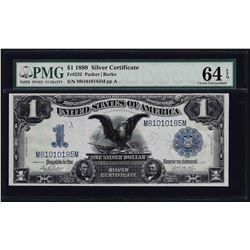 1899 $1 Black Eagle Silver Certificate Note Fr.232 PMG Choice Uncirculated 64EPQ