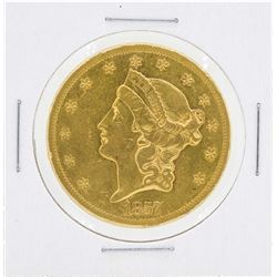 1857-S $20 Liberty Head Double Eagle Gold Coin