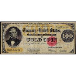 1922 $100 Gold Certificate Note