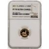 2011 South Africa 1/10 Krugerrand Gold Coin NGC PF70 Ultra Cameo