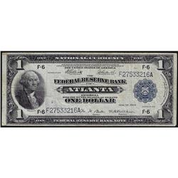 1918 $1 Federal Reserve Bank of Atlanta Note