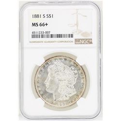 1881-S $1 Morgan Silver Dollar Coin NGC MS66+