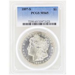 1897-S $1 Morgan Silver Dollar Coin PCGS MS65