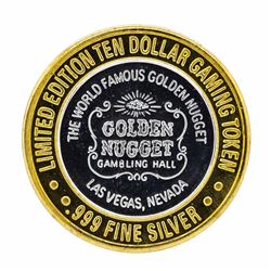 .999 Silver Golden Nugget Las Vegas, NV $10 Casino Limited Edition Gaming Token