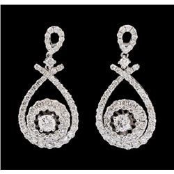 14KT White Gold 1.75 ctw Diamond Earrings