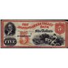 Image 1 : 1858 $5 Monongahela Valley Bank Obsolete Note