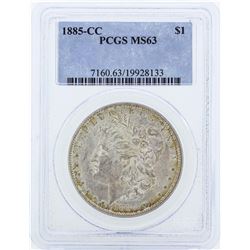 1885-CC $1 Morgan Silver Dollar Coin PCGS MS63