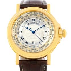 Breguet Marine World Time Hora Mundi 18K Yellow Gold Watch